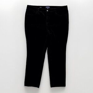 Talbots Pants Women 20 W‎ Black Heritage Corduroy Slim Ankle Stretch High Rise